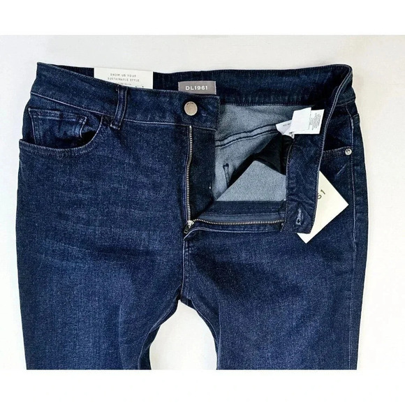 DL1961 Size 33X28 Women's Florence Ankle Mid Rise Instasculpt Skinny Blue Jeans - Picture 10 of 13